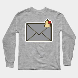 Mail Envelope with Notification New Message Sticker vector illustration. Office equipment icon concept. Office email letter in envelope sticker vector design with shadow. Long Sleeve T-Shirt